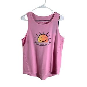 Life Is Good ‘Here Comes The Sun’ Pink Tank Top